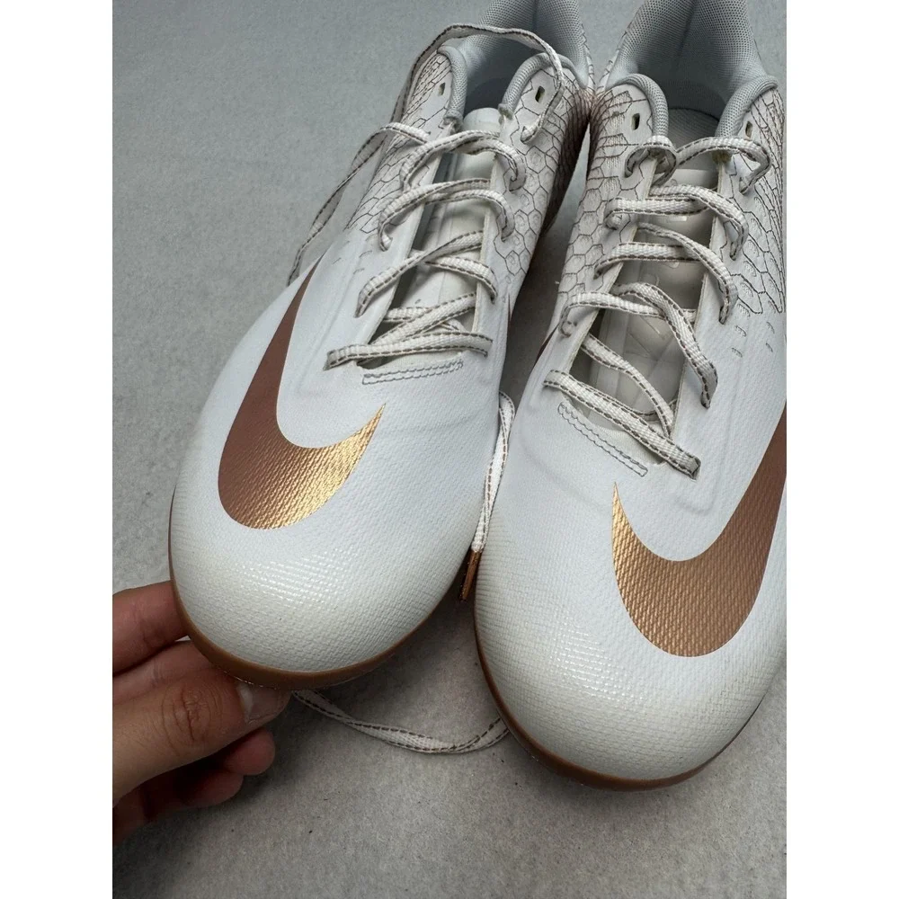 Nike Vapor Ultrafly Elite Football Cleats Mens Sz 14 White Chrome Metallic